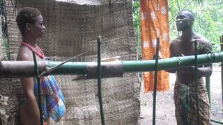 Village outdoor love - begging my wife's step sister to show me her boobs and wet pussy