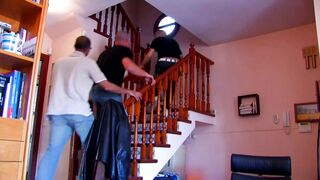 Filthy stepdad! He fucks his sweet stepdaughter!