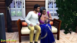 Hindi - Desi mallu saree Stepaunty cheating with son's friend - WickedWhims