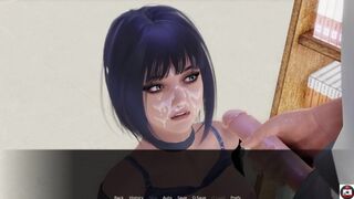 Public sex - blowjob from goth girl