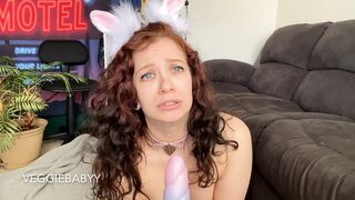 Sir punishes bratty bunny with big toys and over stimulation - veggiebabyy full porn video