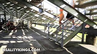 Athletic Gianna Dior gets fucked hard in the locker room