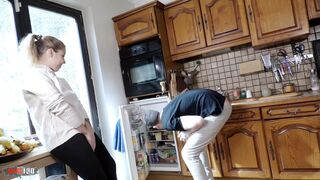 Gorgeous Busty Spanish Blonde MILF Tania Villalobos Gets Fucked in the Kitchen