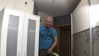 German wet housewives cunt with sagging tits gets banged hard by horny husband