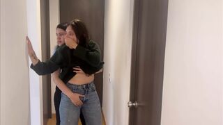 My boss and I touched each other in the office meeting, she gave me a very rich tongue