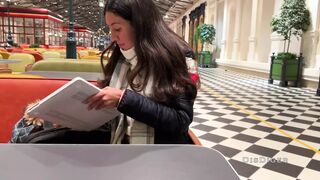 Real Porn Casting in a Public Toilet of Shopping Mall