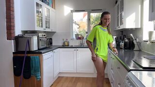 This Housewife Is Only Wearing a T-shirt