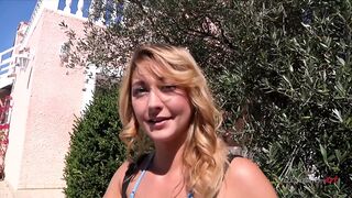 Blond French Teen Fucked in the Ass at Swimming Pool