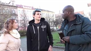 Jenifer Takes Black Cock Up Her Ass While Her Husband Supervises