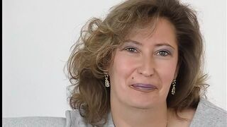 granny first dildo sex, her thighs tremble with pleasure