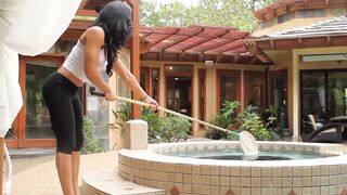 Lesbian sex between Aaliyah Love and Lotus Lain with a