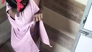 Tamil girl dress changing in front of camera