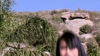 A busty dark haired chick gets her holes punished by a hard cock