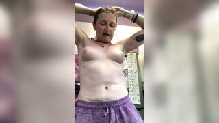 Neighbour caught me with my boobs out whilst dancing in the kitchen