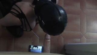 40 Mins Full Video Wearing High Heels and Catsuit and Taking a Cock Down My Mouth and Pussy in Gloryhole