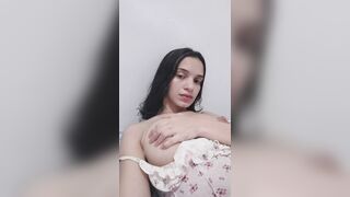 Horny babe masturbating her perfect pussy lips to multiple orgasms with strong contractions